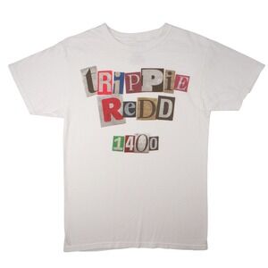 Trippie Redd 1400 Graphic T Shirt White Short Sleeve Men's Size Small